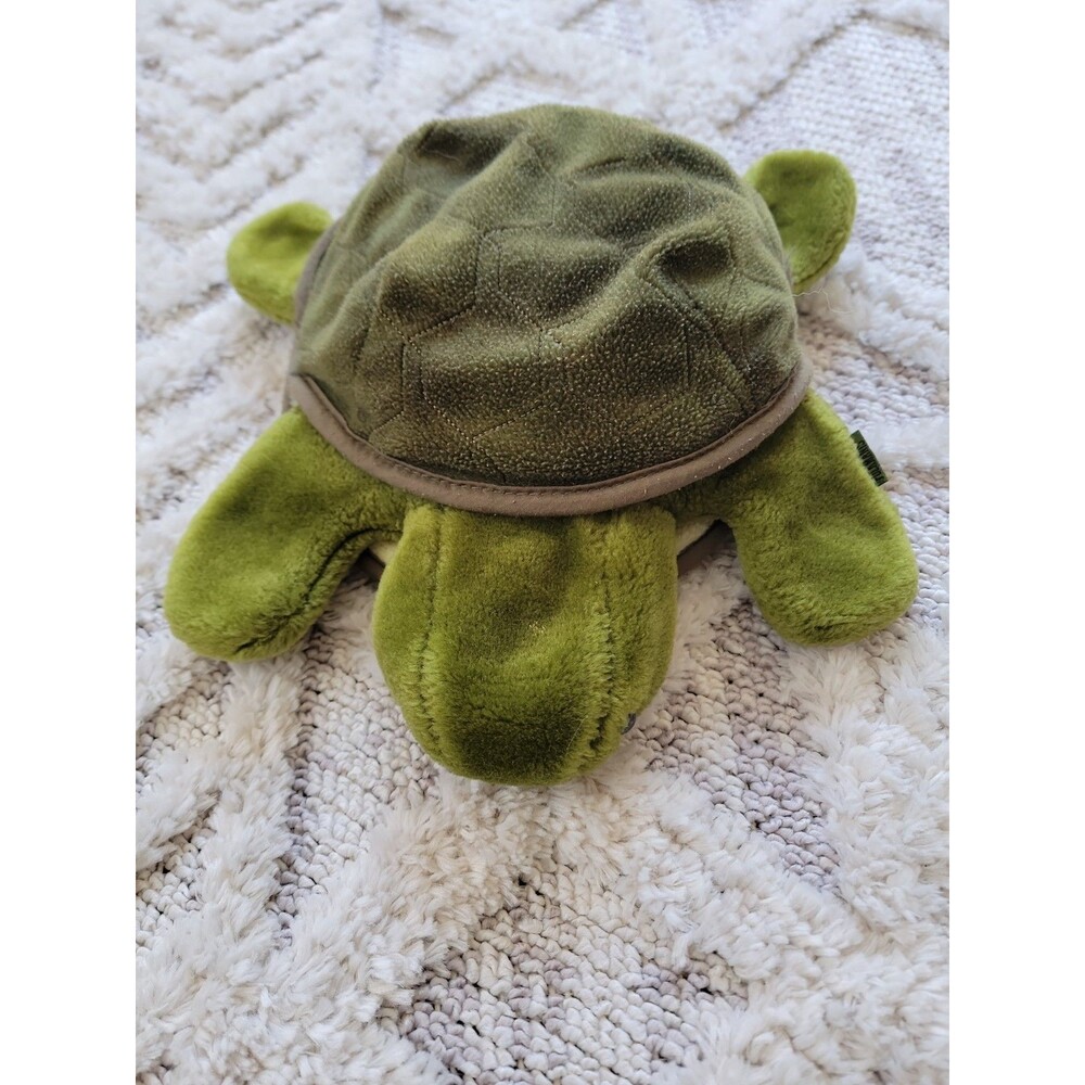 Folkmanis Plush Turtle Hand Puppet 12" Two-Tone Green Tortoise